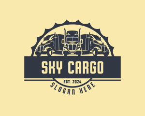 Freight Transportation Truck logo design