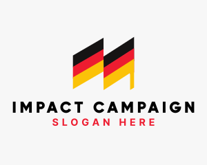 Campaign - German Patriot Letter M logo design