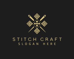 Needle Sewing Embroidery logo design