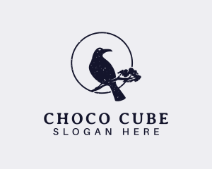 Crow - Rustic Crow Bird logo design