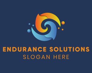 Spiral Liquid Flame logo design