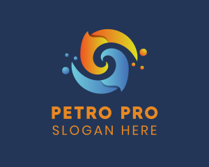 Petroleum - Spiral Liquid Flame logo design