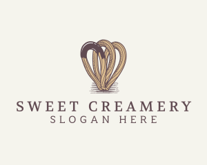 Sweet Churros Dessert logo design