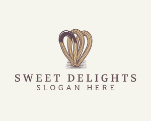 Sweet Churros Dessert logo design