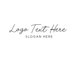 Handwritten Cursive Signature Logo