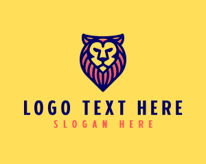 Cartoon - Wild Lion Safari logo design