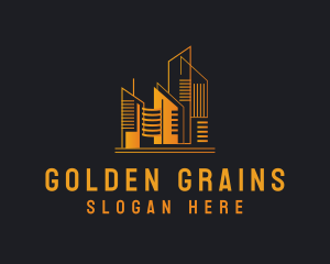 Golden Building Realtor logo design