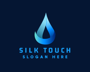 Gradient Natural Water Droplet logo design