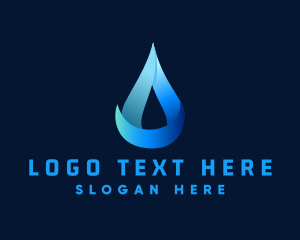 Lotion - Gradient Natural Water Droplet logo design