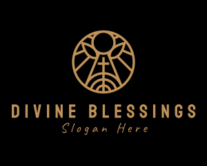 Altar Crucifix Shrine logo design