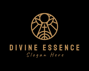 Divine - Altar Crucifix Shrine logo design