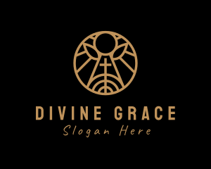 Altar Crucifix Shrine logo design