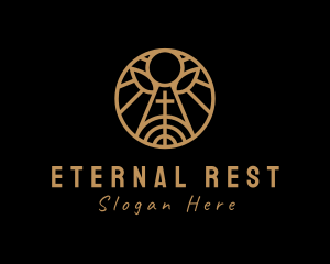 Cemetery - Altar Crucifix Shrine logo design