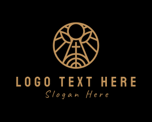 God - Altar Crucifix Shrine logo design