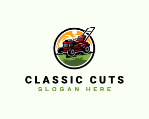 Lawn Mower Gardening logo design