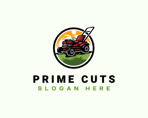 Lawn Mower Gardening logo design