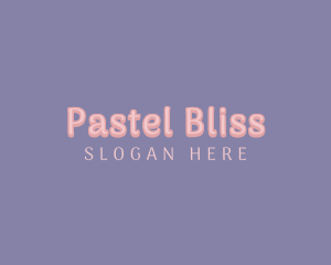 Pastel - Cute Pastel Pink Wordmark logo design
