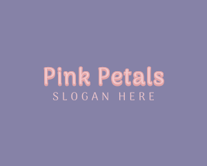 Cute Pastel Pink Wordmark logo design