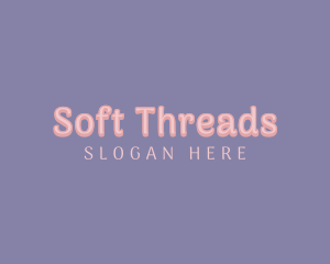 Cute Pastel Pink Wordmark logo design