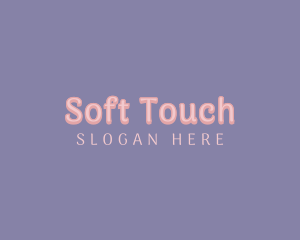 Soft - Cute Pastel Pink Wordmark logo design