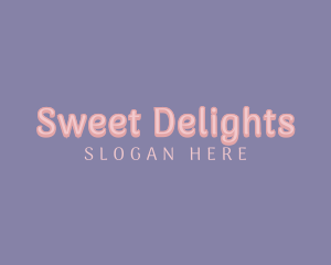 Cute Pastel Pink Wordmark logo design