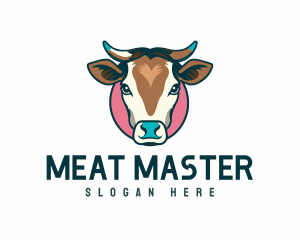 Colorful Dairy Cow logo design