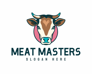 Colorful Dairy Cow logo design