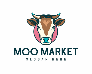 Colorful Dairy Cow logo design