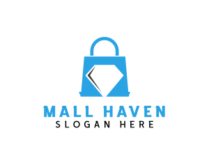 Diamond Shopping Bag logo design