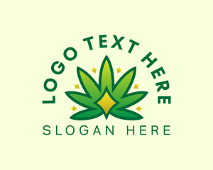 Cbd - Premium Marijuana Leaf logo design