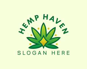 Premium Marijuana Leaf logo design