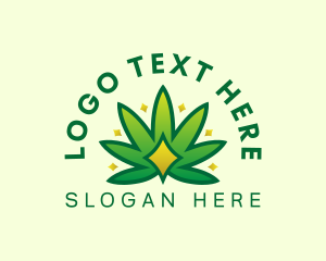 Botanical - Premium Marijuana Leaf logo design