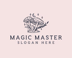 Magic Mushroom Herb logo design