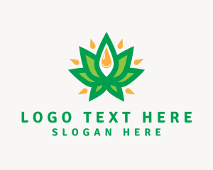 Oil - Cannabis Liquid Droplet logo design