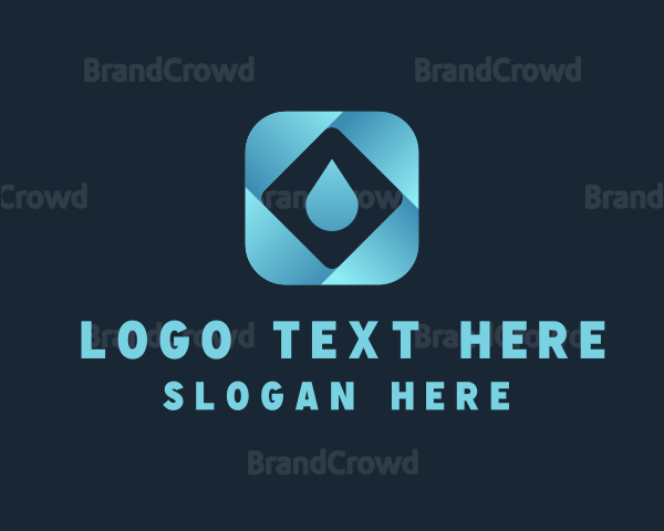 Gradient Square Droplet Logo