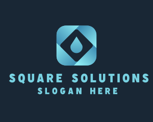 Square - Gradient Square Droplet logo design