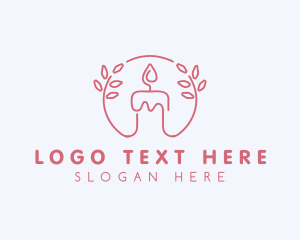 Elegant - Candle Leaf Decor logo design