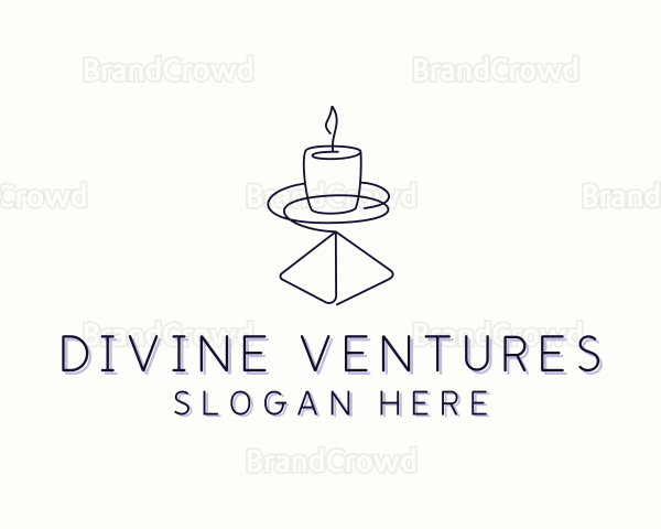 Candle Interior Designer Decor Logo