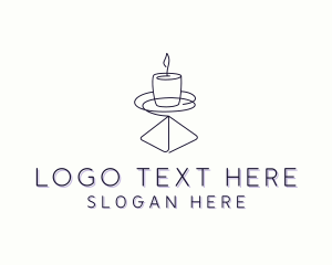 Home Decor - Candle Interior Designer Decor logo design