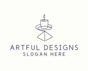 Candle Interior Designer Decor logo design