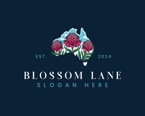 Blooms - Waratah Flower Floral logo design