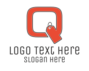 Discount - Orange Discount Coupon Letter Q logo design
