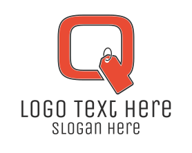 Discount - Orange Discount Coupon Letter Q logo design