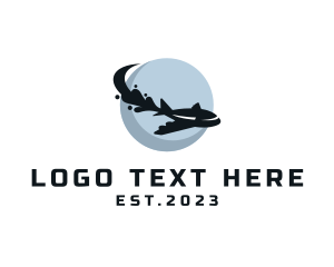 Travel - Globe Flying Airplane logo design