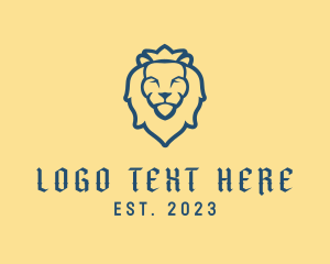 Lion - Regal Crown Lion logo design
