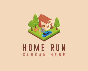 Suburban Home Real Estate logo design