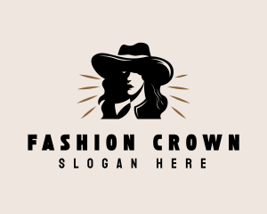 Cowgirl Hat Texas logo design