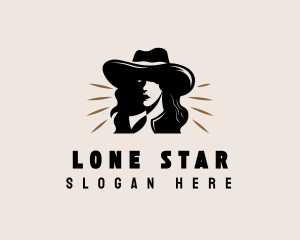 Cowgirl Hat Texas logo design