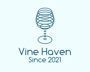 Outline Wine Glass  logo design