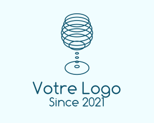 Bistro - Outline Wine Glass logo design